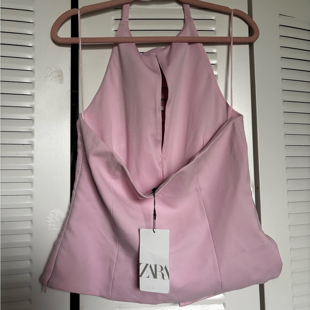 Zara Elegant Pink Sleeveless Top with Bow Accents - Picture 4 of 4